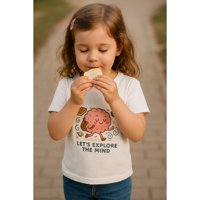 Zihnin Keşfi – Eğlenceli Beyin Karakterli Çocuk T-shirt - Görsel 3