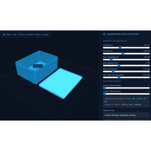 Parametrik 3D Kutu Tasarımı | Bölmeli ve Ayarlanabilir